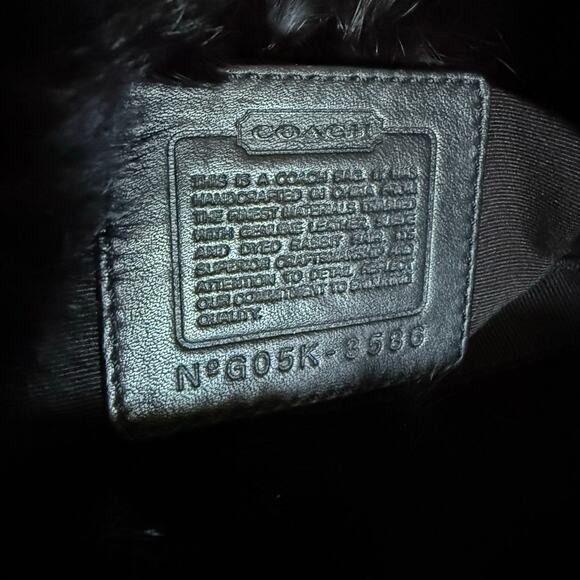 Vintage COACH y2k 3586 Limited EDITION Quilted Rabbit Fur Satin Shoulder Bag - Picture 8 of 8